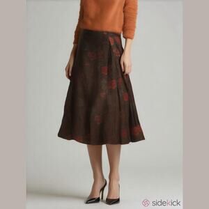 Eva Franco Women’s Textured Jacquard Vandella Wrap Skirt in Scarlet Rose…